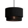 Opviq Lámpara de araña BK073 con tapa de rafia ajustable, Negro